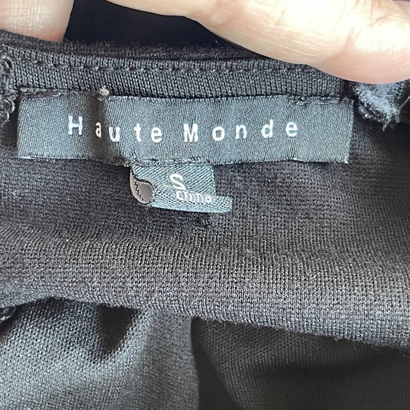 Haute Monde Dress Womens Small Black Dripping Lace Crochet Detail - Picture 4 of 12